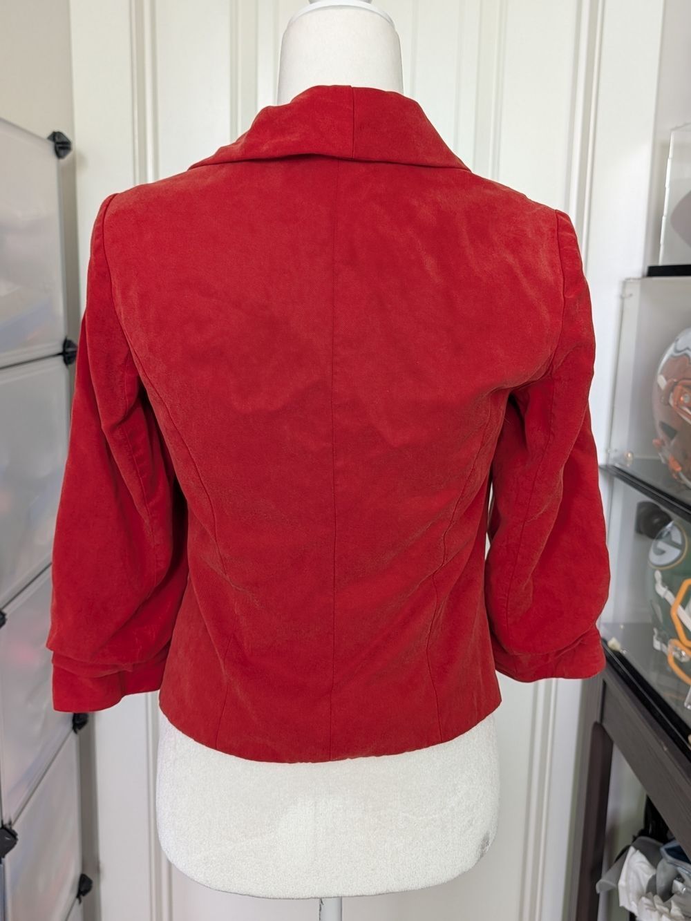 Anthropologie Cartonnier Womens Burnt Orange Open Front Blazer Jacket Size 6 - Picture 6 of 10